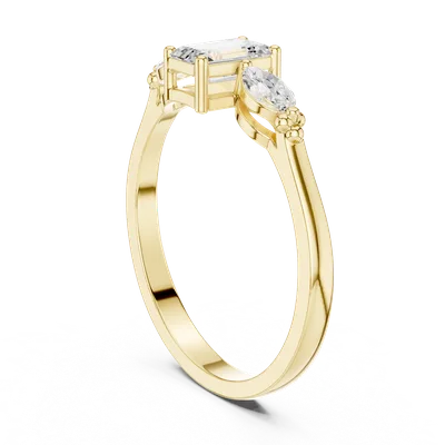 18K Gold Diamond Ring (HLR-68)