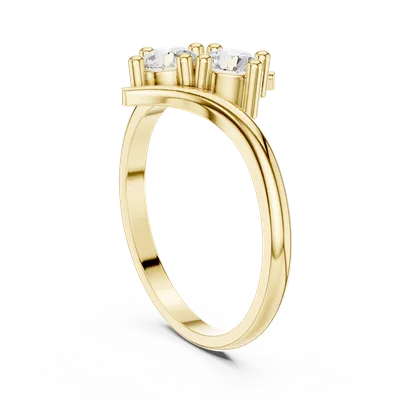 18K Gold Diamond Ring (HLR-74)