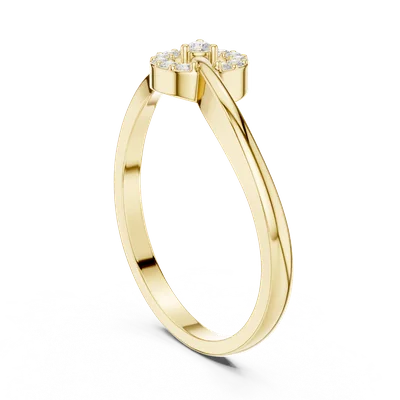 18K Gold Diamond Ring (HLR-78)