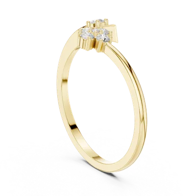 18K Gold Diamond Ring (HLR-79)
