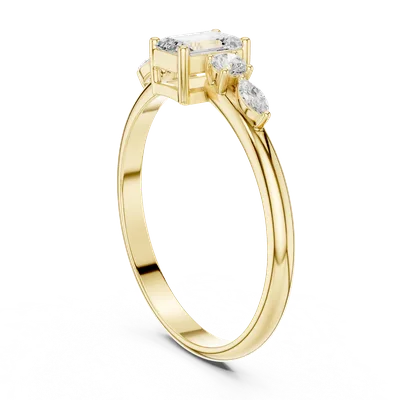 18K Gold Diamond Ring (HLR-90)