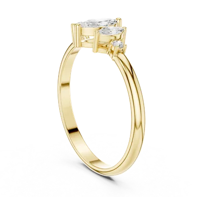 18K Gold Diamond Ring (HLR-93)