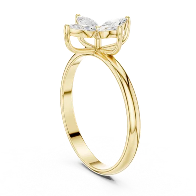 18K Gold Diamond Ring (HLR-94)