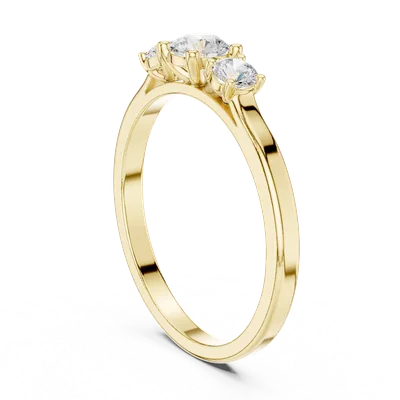 18K Gold Round Diamond Cluster Ring – 0.52 ct (JLR-25)