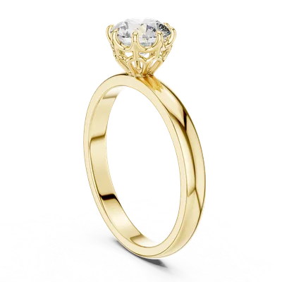 18K Gold Round Diamond Solitaire Ring – 1 ct (LR-0002)