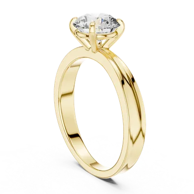 18K Gold Round Diamond Solitaire Ring – 1 ct (LR-0004)