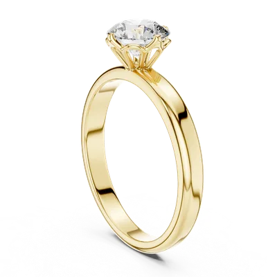 18K Gold Round Diamond Solitaire Ring – 1 ct (LR-0007)