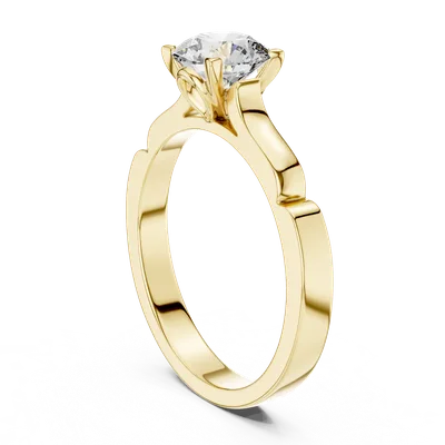 18K Gold Round Diamond Solitaire Ring – 1 ct (LR-0008)