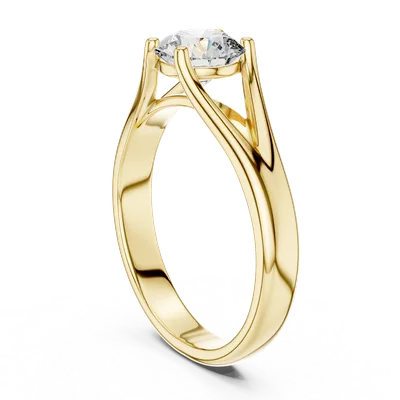 18K Gold Round Diamond Solitaire Ring – 1 ct (LR-0009)