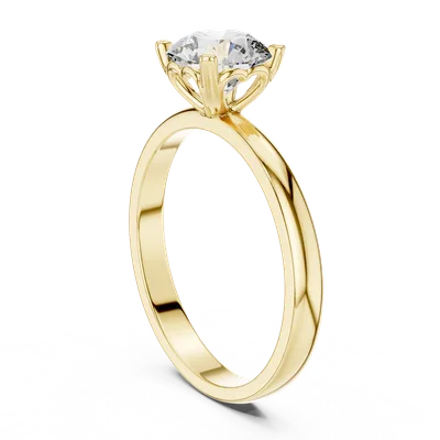 18K Gold Round Diamond Solitaire Ring – 1 ct (LR-0010)