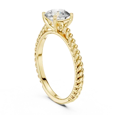 18K Gold Round Diamond Solitaire Ring – 1 ct (LR-0011)