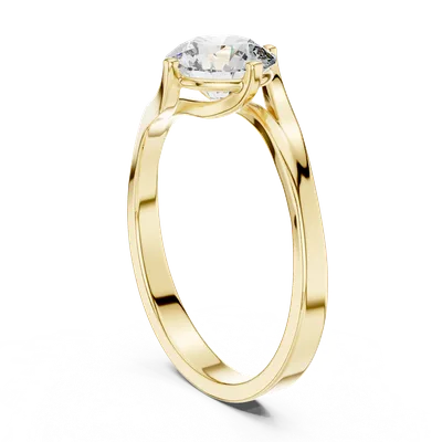 18K Gold Round Diamond Solitaire Ring – 1 ct (LR-0013)