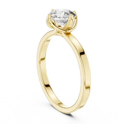 18K Gold Round Diamond Solitaire Ring – 1 ct (LR-0018)