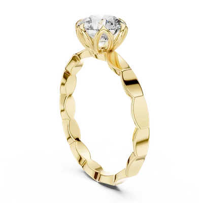 18K Gold Round Diamond Solitaire Ring – 1 ct (LR-0019)