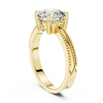 18K Gold Round Diamond Solitaire Ring – 2.05 ct (LR-0024)