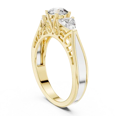18K Gold Round Diamond Cluster Ring – 1.02 ct (LR-0029)