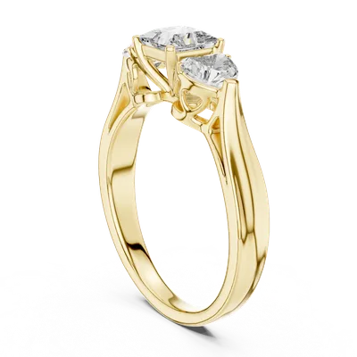 18K Gold Princess Diamond Cluster Ring – 1.27 ct (LR-0030)