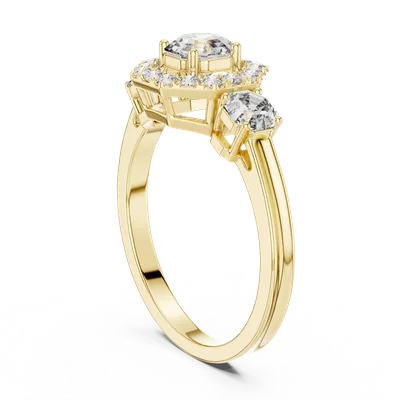 18K Gold Round Diamond Pavé Ring – 1.172 ct (LR-0032)
