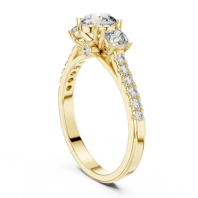 18K Gold Diamond Pavé Ring – 0.99 ct (LR-0033)