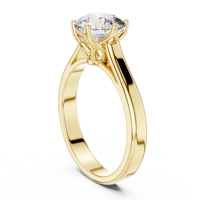 18K Gold Round Diamond Solitaire Ring – 1 ct (LR-0037)