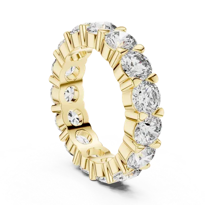 18K Gold Round Diamond Pavé Ring – 5.25 ct (LR-0040)
