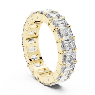 18K Gold Emerald Diamond Pavé Ring – 5.64 ct (LR-0042)
