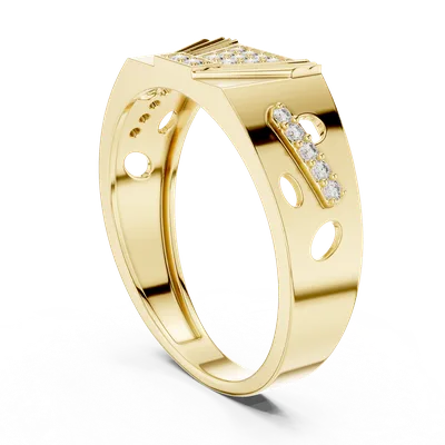 18K Gold Round Diamond Pavé Ring – 0.182 ct (LR-01-31-)