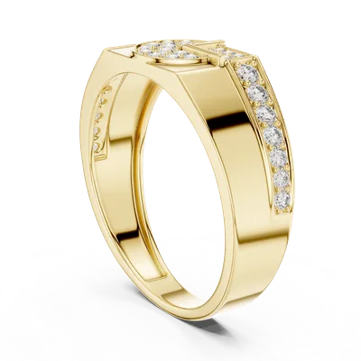 18K Gold Round Diamond Pavé Ring – 0.402 ct (LR-01-35-)
