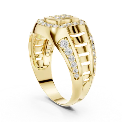 18K Gold Round Diamond Pavé Ring – 0.814 ct (LR-01-36-)
