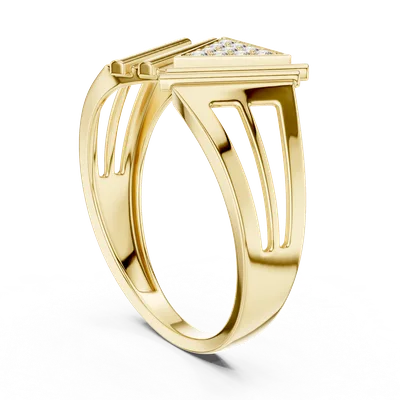 18K Gold Round Diamond Pavé Ring – 0.119 ct (LR-01-38-)