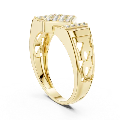 18K Gold Round Diamond Pavé Ring – 0.348 ct (LR-01-44-)