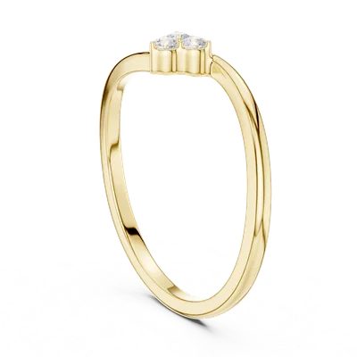 18K Gold Round Diamond Cluster Ring – 0.09 ct (SBWR-14-)