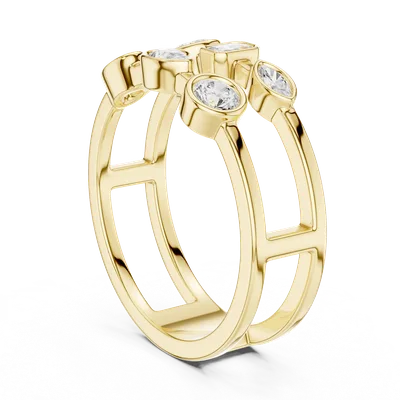 18K Gold Diamond Cluster Ring – 0.494 ct (SBWR-16-)