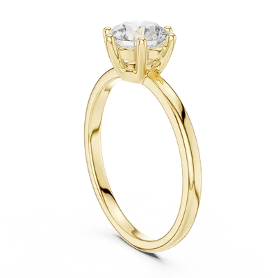 18K Gold Round Diamond Solitaire Ring – 1 ct (SBWR-18-)