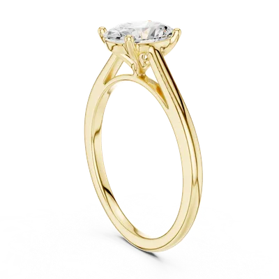 18K Gold Oval Diamond Solitaire Ring – 1 ct (SBWR-19-)