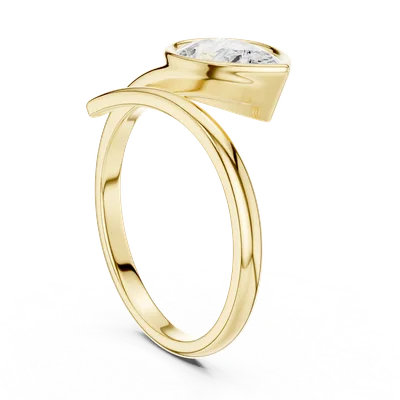 18K Gold Pear Diamond Solitaire Ring – 1.22 ct (SBWR-22-)