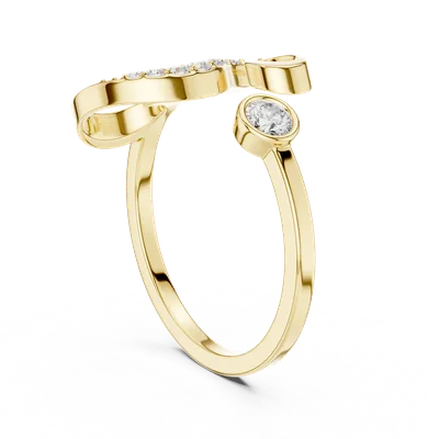 18K Gold Round Diamond Cluster Ring – 0.228 ct (SBWR-29-)