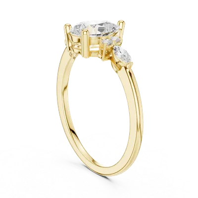 18K Gold Pear Diamond Cluster Ring – 1.19 ct (SBWR-35-)