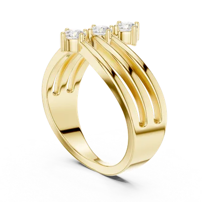 18K Gold Round Diamond Cluster Ring – 0.33 ct (SBWR-37-)
