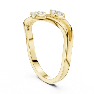 18K Gold Round Diamond Cluster Ring – 0.14 ct (SBWR-4-)