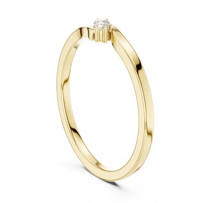 18K Gold Round Diamond Cluster Ring – 0.07 ct (SBWR-41-)