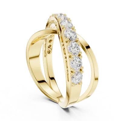 18K Gold Round Diamond Pavé Ring – 1.093 ct (SBWR-53-)
