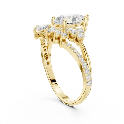 18K Gold Diamond Pavé Ring – 2.054 ct (SBWR-55-)