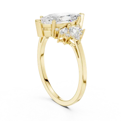 18K Gold Marquise Diamond Pavé Ring – 1.838 ct (SBWR-56-)