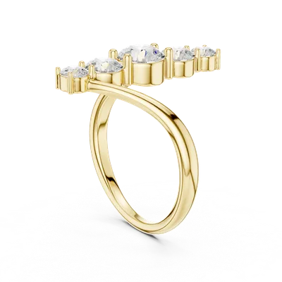 18K Gold Round Diamond Cluster Ring – 1.59 ct (SBWR-62-)