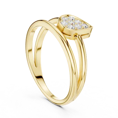 18K Gold Round Diamond Cluster Ring – 0.144 ct (SBWR-63-)
