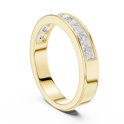 18K Gold Princess Diamond Pavé Ring – 1 ct (SBWR-65-)