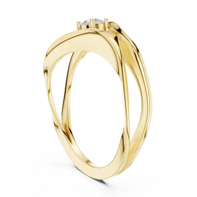 18K Gold Round Diamond Solitaire Ring – 0.165 ct (SBWR-66-)