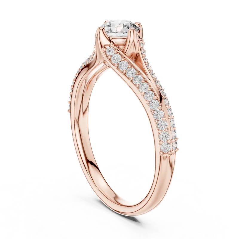 18K Gold Round Diamond Pavé Ring – 0.832 ct (00001L-3-) – Rings by Ivanka & Co