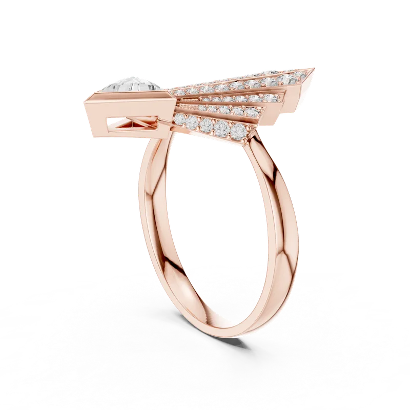 18K Gold Round Diamond Pavé Ring – 0.577 ct (00001L-42-) – Rings by Ivanka & Co